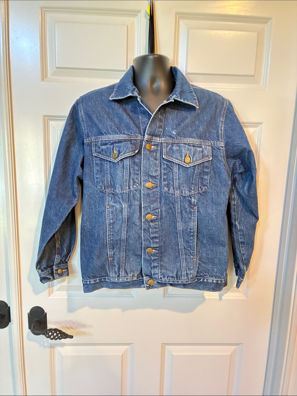 Vintage Combinations Blue Denim Jacket - Men's Casual Trucker Style